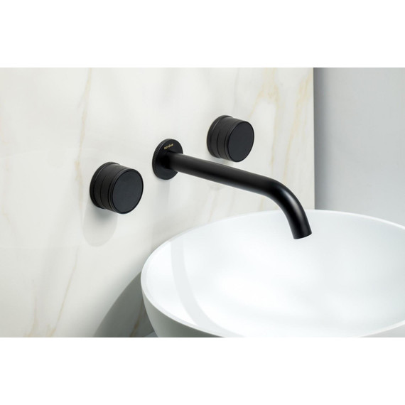 Смеситель для раковины настенный Boheme Prestige 152-2-B-PR, чёрный - фото 3