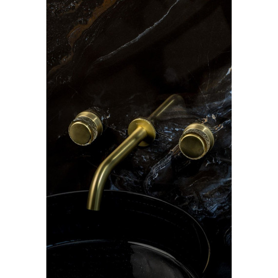 Смеситель для раковины настенный Boheme Aura 152-2-MG-A, matt gold, Цвет производителя: золото матовое - фото 4