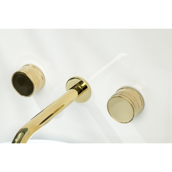 Смеситель для раковины настенный Boheme Prestige 152-2-G-PR, золото - фото 5