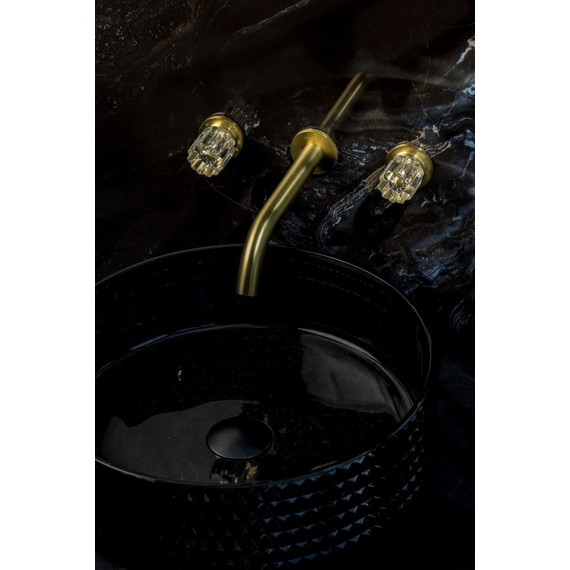 Смеситель для раковины настенный Boheme Elegante 152-2-MG-EL, matt gold - фото 2