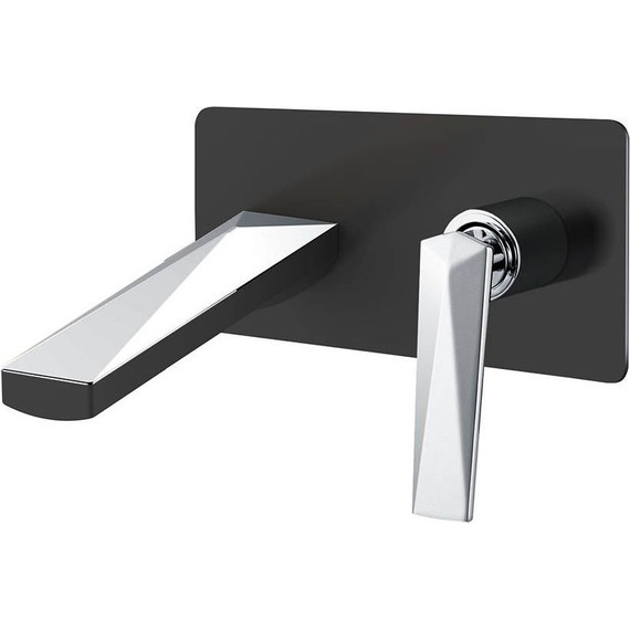 Смеситель для раковины настенный Boheme Venturo 375-B, black chrome - фото 