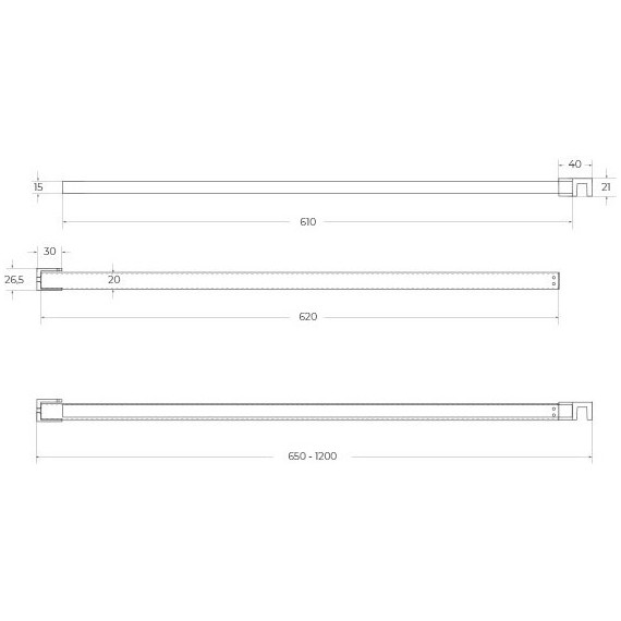 Душевая перегородка Belbagno 90 см KRAFT-L-1-90-C-NERO чёрный матовый/прозрачное - фото 4