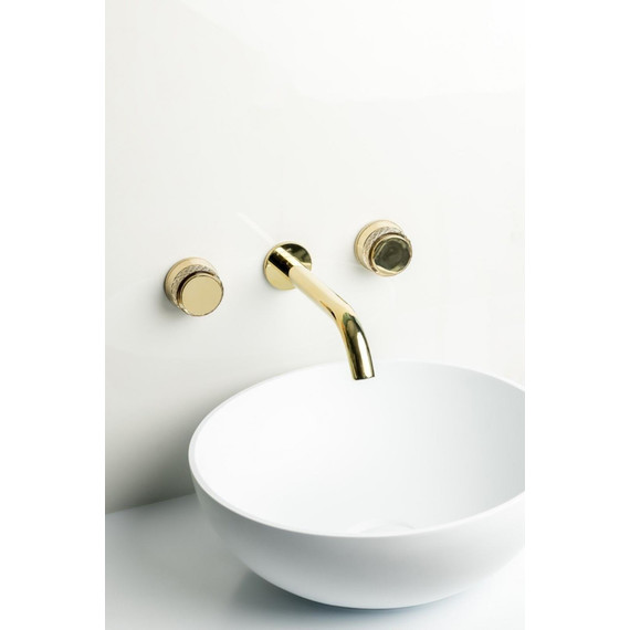 Смеситель для раковины настенный Boheme Aura 152-2-G-A, золото, Цвет производителя: золото - фото 2