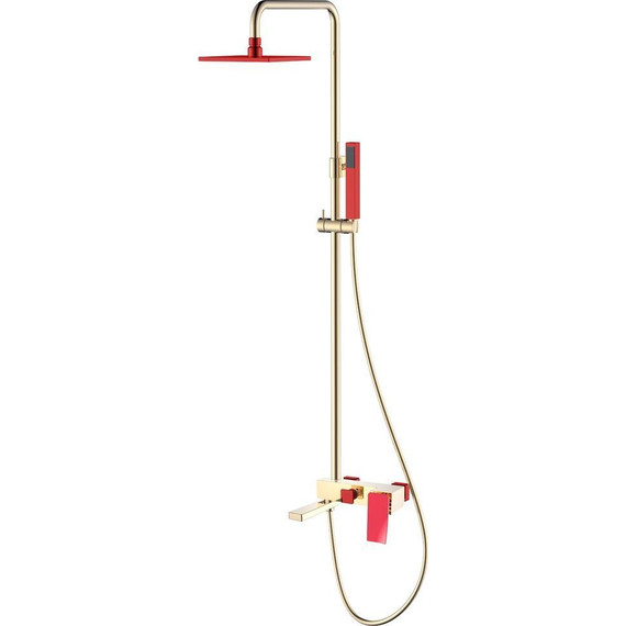 Душевая стойка Boheme Q 148-GR.2, gold-red - фото 