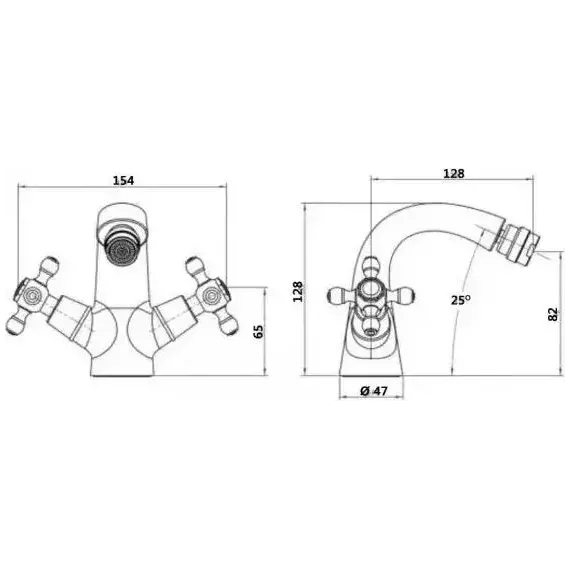 Смеситель для биде Boheme Royal 316-Royal, бронза - фото 2