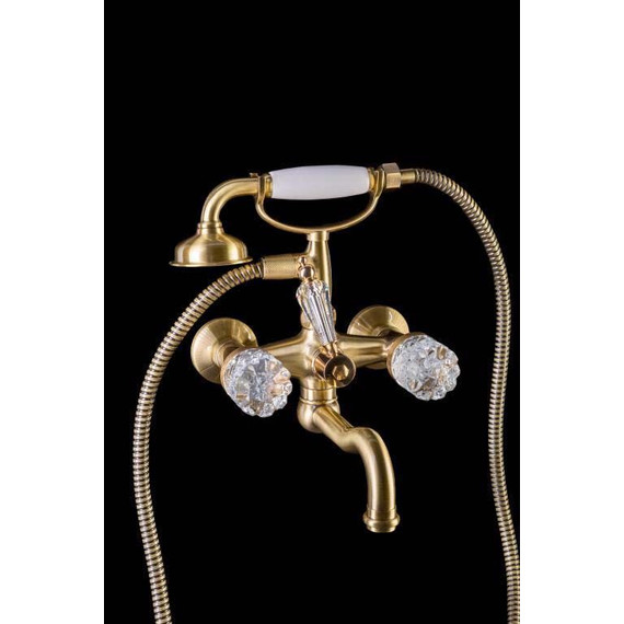 Смеситель для ванны Boheme Crystal 313-CRST, бронза - фото 2