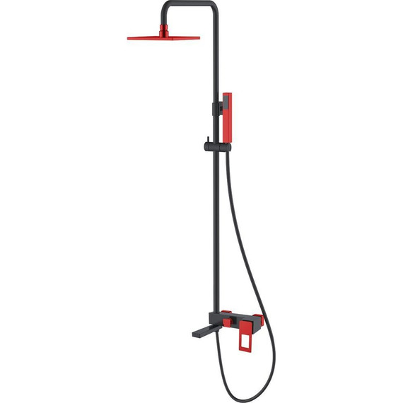 Душевая стойка Boheme Q 148-BR, black-red - фото 