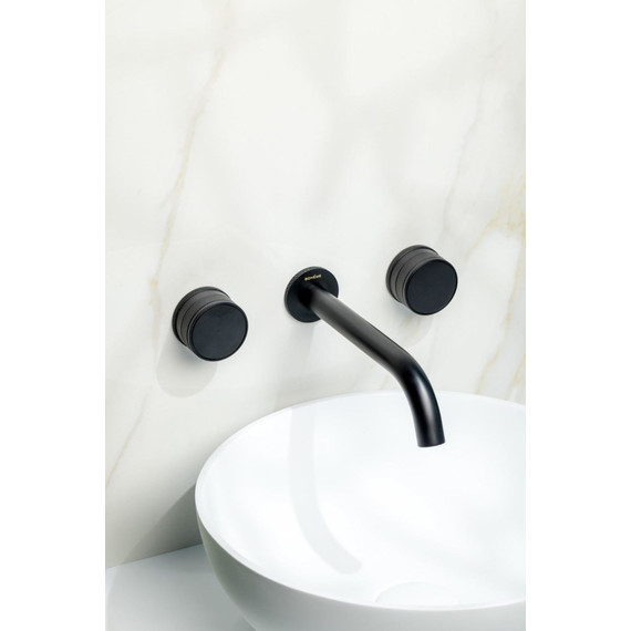 Смеситель для раковины настенный Boheme Prestige 152-2-B-PR, чёрный - фото 2
