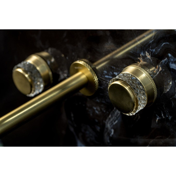 Смеситель для раковины настенный Boheme Aura 152-2-MG-A, matt gold, Цвет производителя: золото матовое - фото 2