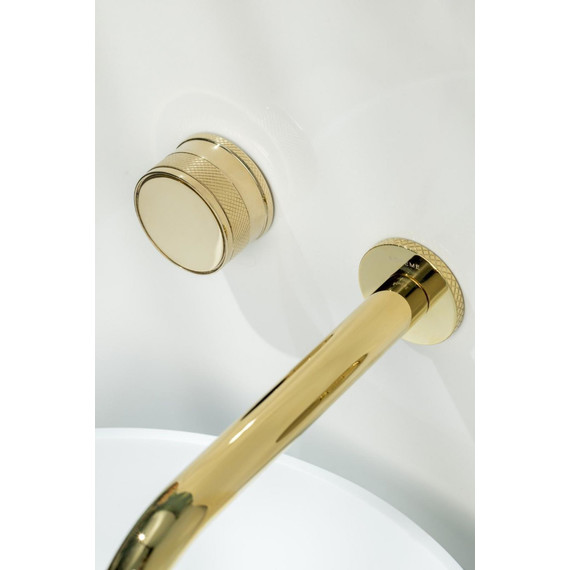 Смеситель для раковины настенный Boheme Prestige 152-2-G-PR, золото - фото 4