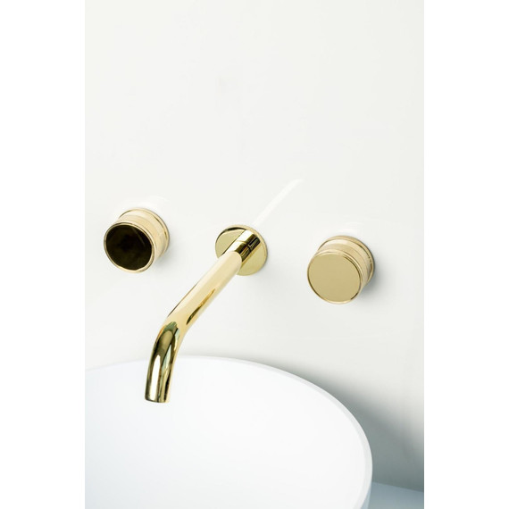 Смеситель для раковины настенный Boheme Prestige 152-2-G-PR, золото - фото 2
