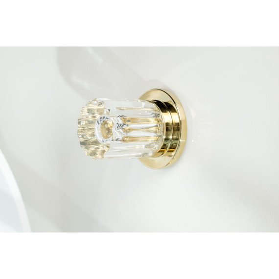 Смеситель для раковины настенный Boheme Elegante 152-2-G-EL, золото - фото 5