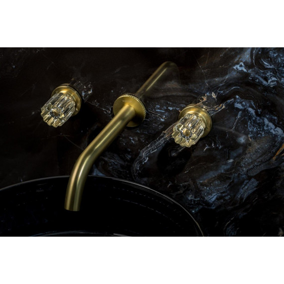 Смеситель для раковины настенный Boheme Elegante 152-2-MG-EL, matt gold - фото 4