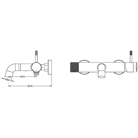 Смеситель для ванны Boheme UNO 463-GM, gun metal - фото 2