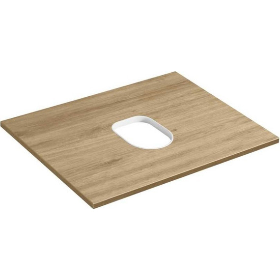 Тумба подвесная со столешницей Акватон Либерти 60 см 1A279401LYC70, дуб эльвезия - фото 6