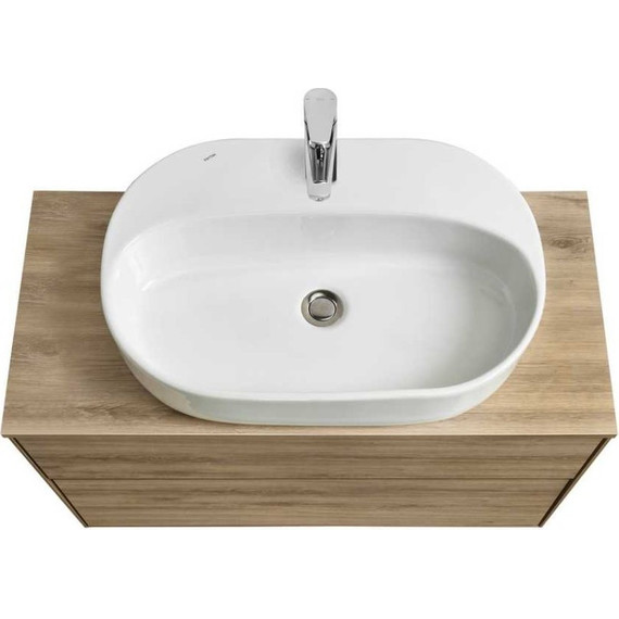 Тумба подвесная со столешницей Акватон Либерти 100 см 1A279601LYC70, дуб эльвезия - фото 3