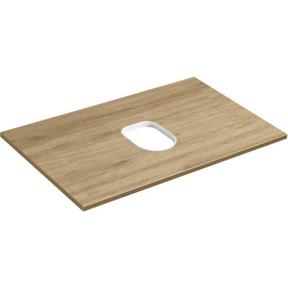 Тумба подвесная со столешницей Акватон Либерти 75 см 1A279501LYC70, дуб эльвезия - фото 5