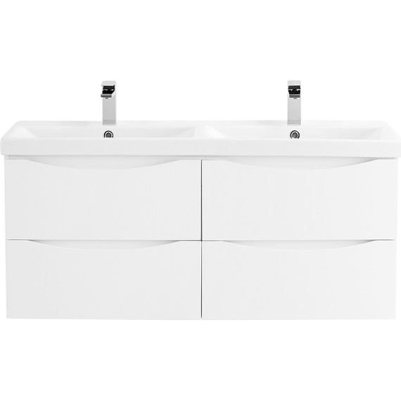 Тумба подвесная с раковиной BelBagno MARINO-CER-1200-4C-SO-2-BO-P 120 см, Bianco Opaco - фото 