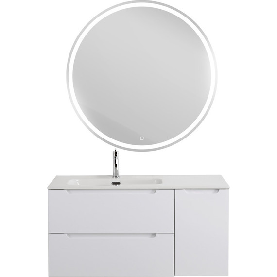 Тумба подвесная с раковиной BelBagno ETNA-1000-2C-1A-SO-BL-L 100 см (раковина BB1000ETL-L) Bianco Lucido, Цвет фасада: Bianco Lucido - фото 14