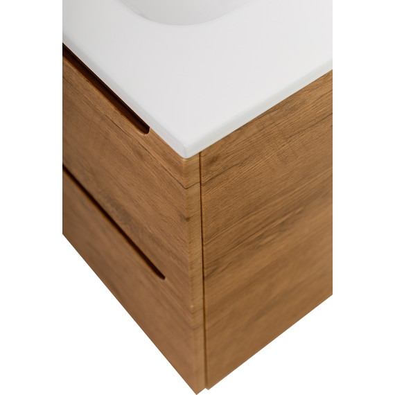 Тумба подвесная с раковиной BelBagno ETNA-1400-4C-SO-2-RN 140 см (раковина BB1400-2-ETL) Rovere Nature, Цвет фасада: Rovere Nature - фото 7