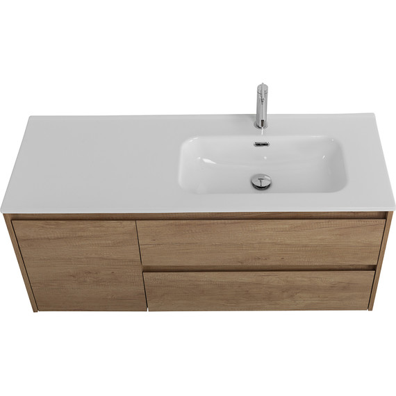 Тумба подвесная с раковиной BelBagno KRAFT-1200-2C-1A-SO-RNN-R 120 см, Rovere Nebrasca Nature - фото 6