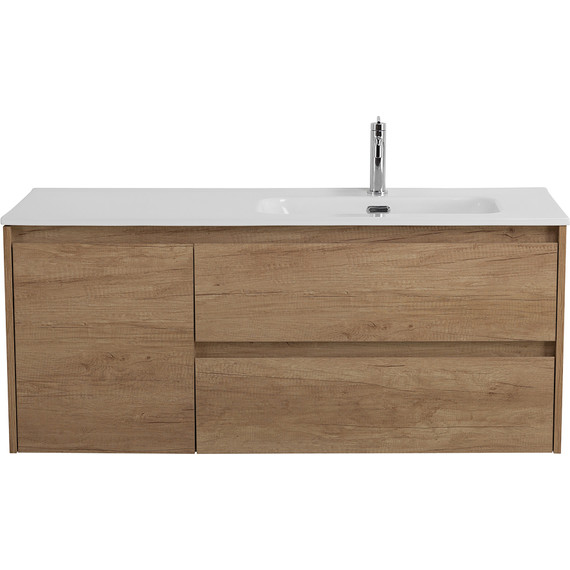 Тумба подвесная с раковиной BelBagno KRAFT-1200-2C-1A-SO-RNN-R 120 см, Rovere Nebrasca Nature - фото 