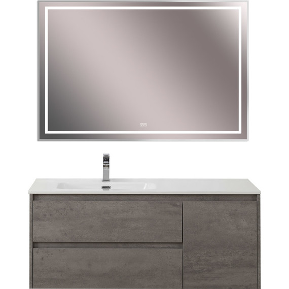Тумба подвесная с раковиной BelBagno KRAFT-1200-2C-1A-SO-CG-L 120 см, Cemento Grigio - фото 10