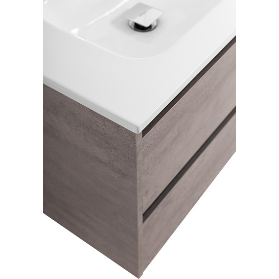 Тумба подвесная с раковиной BelBagno KRAFT-1400-4C-SO-2-CG 140 см, Cemento Grigio - фото 10