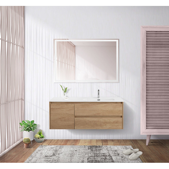 Тумба подвесная с раковиной BelBagno KRAFT-1200-2C-1A-SO-RNN-R 120 см, Rovere Nebrasca Nature - фото 14