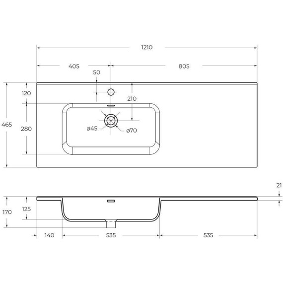 Тумба подвесная с раковиной BelBagno KRAFT-1200-2C-1A-SO-RNN-L 120 см, Rovere Nebrasca Nature - фото 17