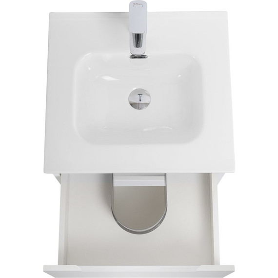 Тумба подвесная с раковиной BelBagno ETNA-500-2C-SO-BL 50 см (раковина BB500ETL) Bianco Lucido, Цвет фасада: Bianco Lucido - фото 4