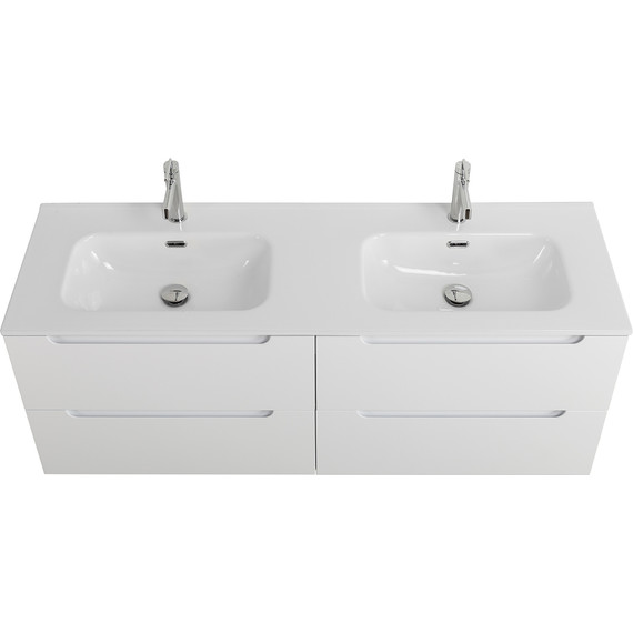 Тумба подвесная с раковиной BelBagno ETNA-1200-4C-SO-2-BL 120 см (раковина BB1200-2-ETL) Bianco Lucido, Цвет фасада: Bianco Lucido - фото 10