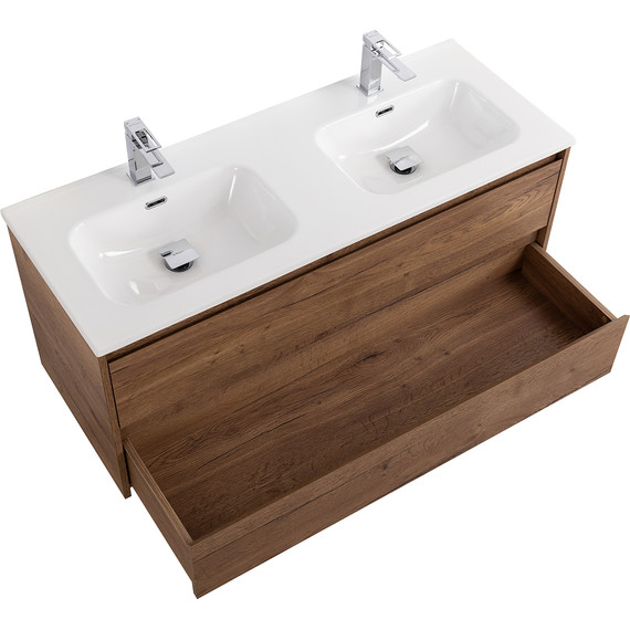 Тумба подвесная с раковиной BelBagno KRAFT-1200-2C-SO-2-RT 120 см, Rovere Tabacco - фото 4