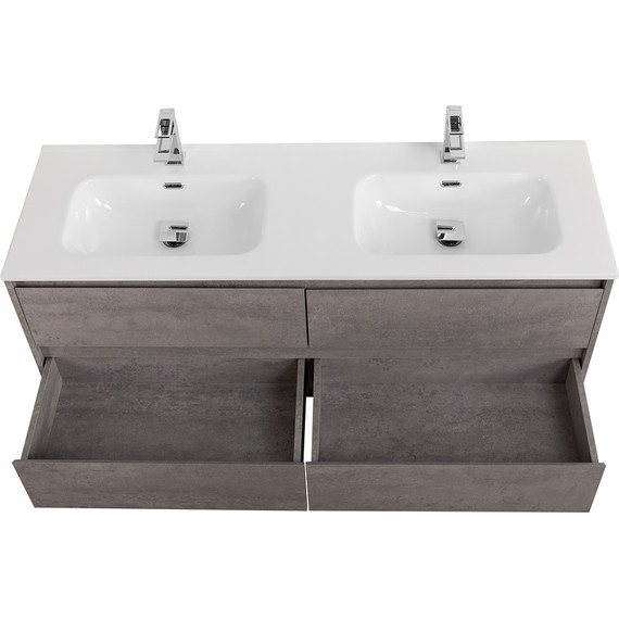 Тумба подвесная с раковиной BelBagno KRAFT-1400-4C-SO-2-CG 140 см, Cemento Grigio - фото 8