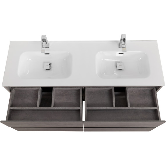Тумба подвесная с раковиной BelBagno KRAFT-1200-4C-SO-2-CG 120 см, Cemento Grigio - фото 7