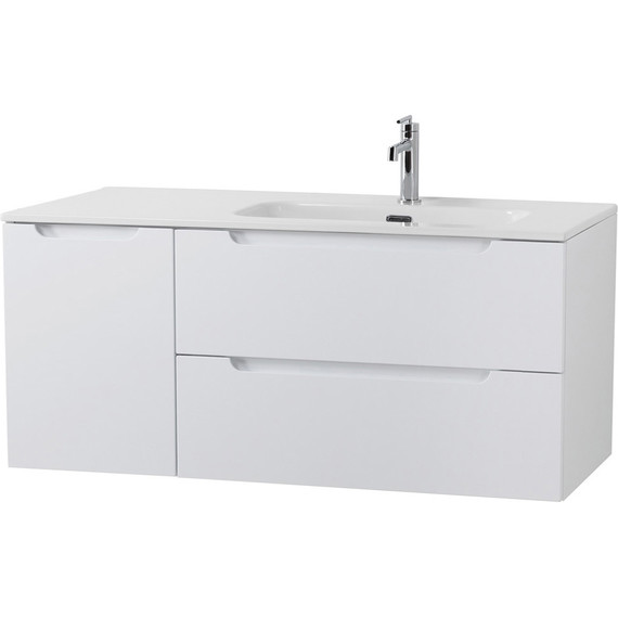 Тумба подвесная с раковиной BelBagno ETNA-1200-2C-1A-SO-BL-R 120 см (раковина BB1200ETL-R) Bianco Lucido, Цвет фасада: Bianco Lucido - фото 2