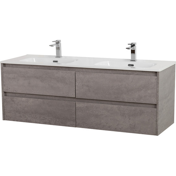 Тумба подвесная с раковиной BelBagno KRAFT-1200-4C-SO-2-CG 120 см, Cemento Grigio - фото 2