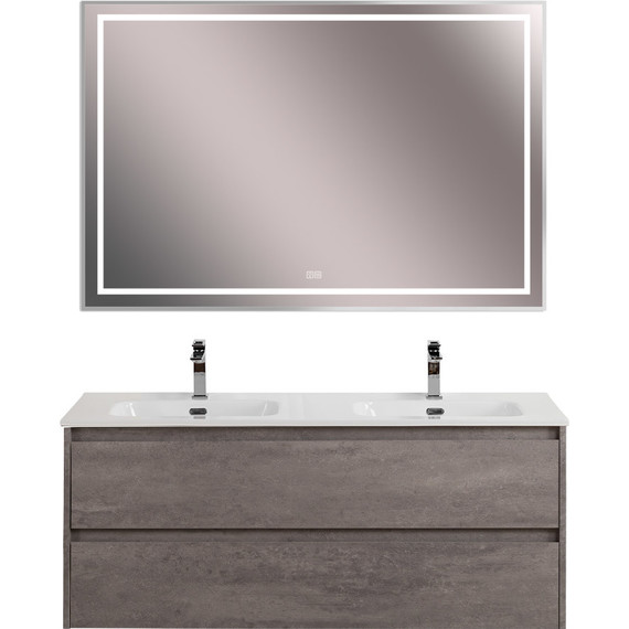 Тумба подвесная с раковиной BelBagno KRAFT-1200-2C-SO-2-CG 120 см, Cemento Grigio - фото 11