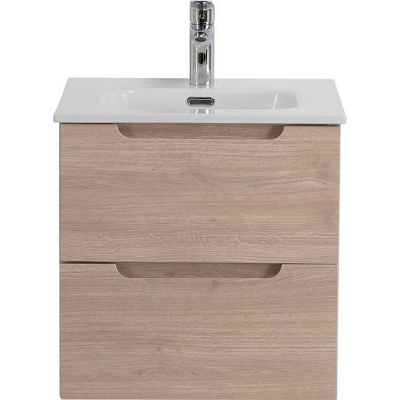 Тумба подвесная с раковиной BelBagno ETNA-500-2C-SO-RG 50 см (раковина BB500ETL) Rovere Grigio, Цвет фасада: Rovere Grigio - фото 
