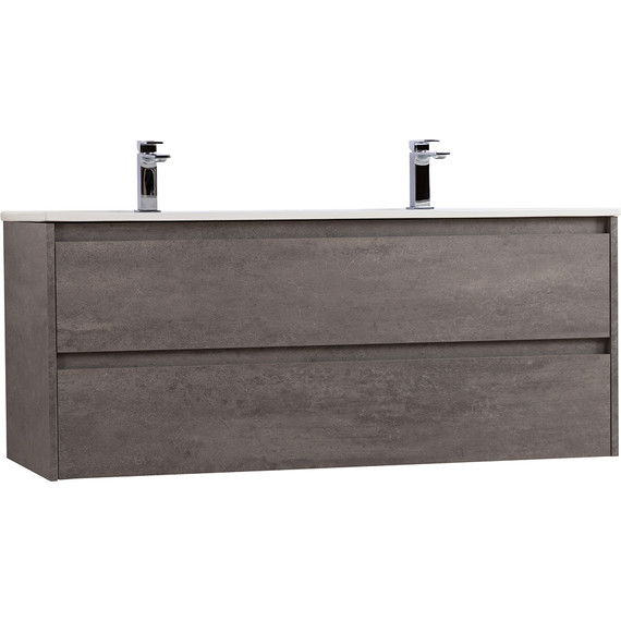Тумба подвесная с раковиной BelBagno KRAFT-1200-2C-SO-2-CG 120 см, Cemento Grigio - фото 2