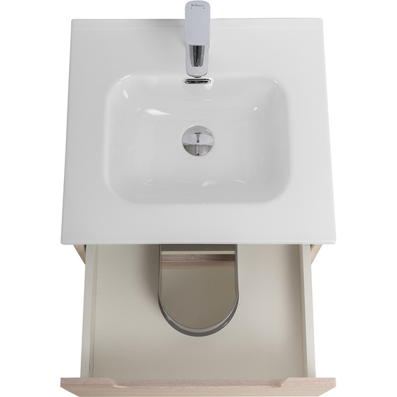 Тумба подвесная с раковиной BelBagno ETNA-500-2C-SO-RG 50 см (раковина BB500ETL) Rovere Grigio, Цвет фасада: Rovere Grigio - фото 7