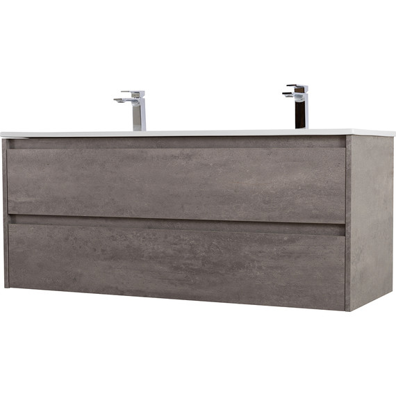 Тумба подвесная с раковиной BelBagno KRAFT-1200-2C-SO-2-CG 120 см, Cemento Grigio - фото 3
