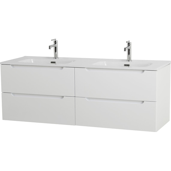Тумба подвесная с раковиной BelBagno ETNA-1200-4C-SO-2-BL 120 см (раковина BB1200-2-ETL) Bianco Lucido, Цвет фасада: Bianco Lucido - фото 2