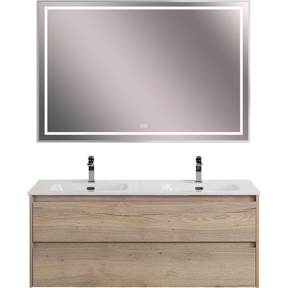 Тумба подвесная с раковиной BelBagno KRAFT-1200-2C-SO-2-RGB 120 см, Rovere Galifax Bianco - фото 11