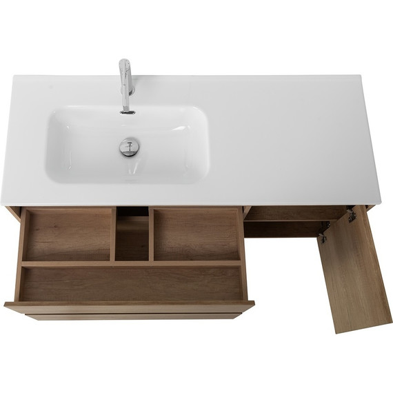 Тумба подвесная с раковиной BelBagno KRAFT-1200-2C-1A-SO-RNN-L 120 см, Rovere Nebrasca Nature - фото 4