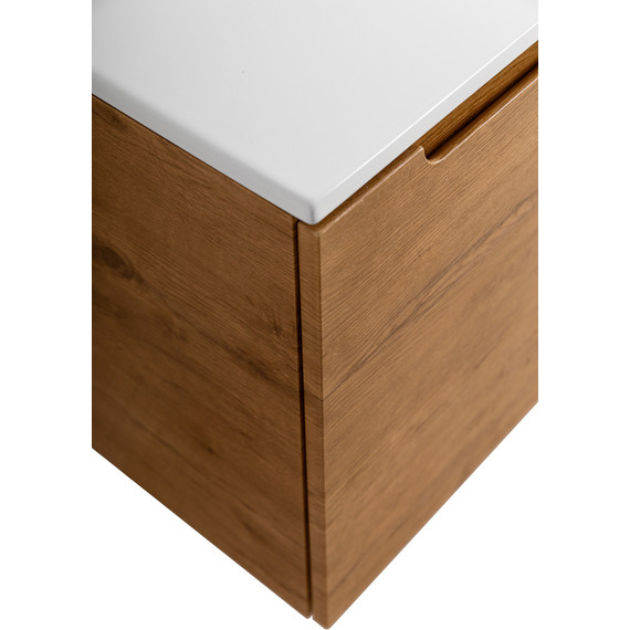 Тумба подвесная с раковиной BelBagno ETNA-1200-2C-1A-SO-RN-R 120 см (раковина BB1200ETL-R) Rovere Nature, Цвет фасада: Rovere Nature - фото 8