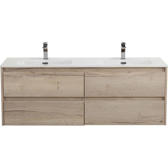 Тумба подвесная с раковиной BelBagno KRAFT-1200-4C-SO-2-RGB 120 см, Rovere Galifax Bianco - фото 