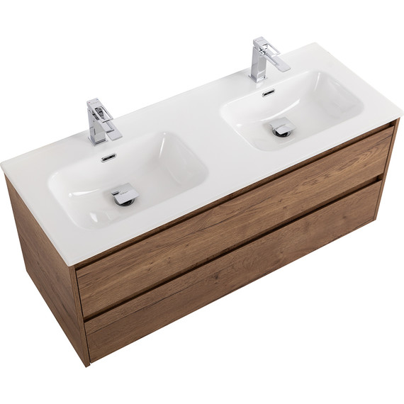 Тумба подвесная с раковиной BelBagno KRAFT-1200-2C-SO-2-RT 120 см, Rovere Tabacco - фото 3