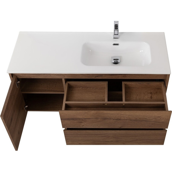 Тумба подвесная с раковиной BelBagno KRAFT-1200-2C-1A-SO-RT-R 120 см, Rovere Tabacco - фото 7