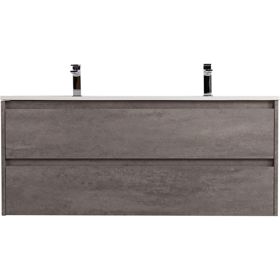 Тумба подвесная с раковиной BelBagno KRAFT-1200-2C-SO-2-CG 120 см, Cemento Grigio - фото 